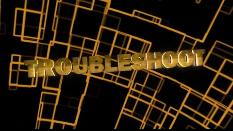 Troubleshoot Technology Word with background Stock Footage 294589369