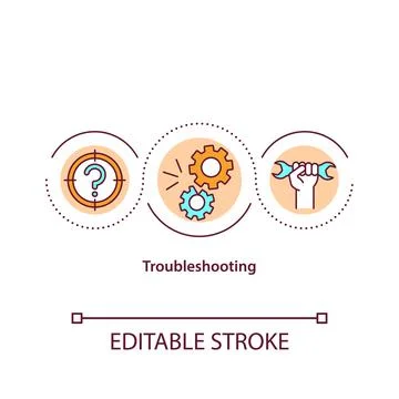 Troubleshooting concept icon Illustrazione stock