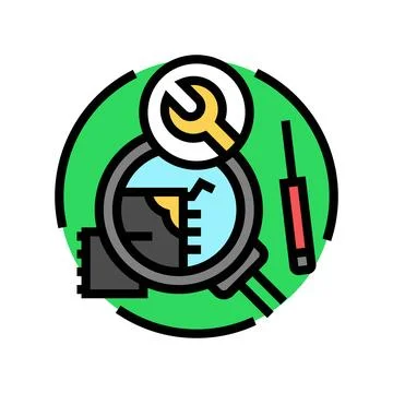 Troubleshooting devices electronics color icon vector illustration 스톡 일러스트