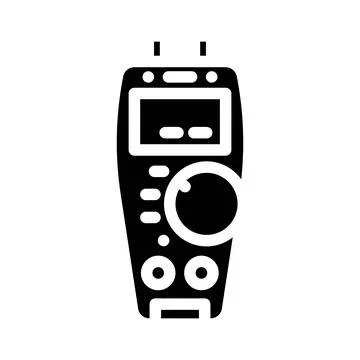 Troubleshooting devices electronics glyph icon vector illustration Stockillustratie