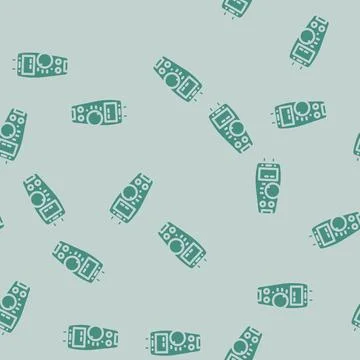 Troubleshooting devices electronics glyph vector seamless pattern Stock Illustration