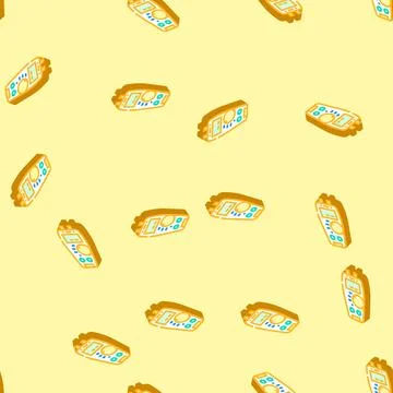 Troubleshooting devices electronics isometric icon seamless pattern Stock Illustration