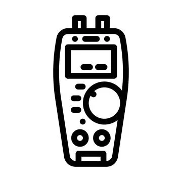 Troubleshooting devices electronics line icon vector illustration Stockillustratie