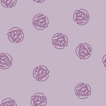 Troubleshooting devices electronics line seamless pattern Stock Illustration