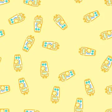 Troubleshooting devices electronics vector seamless pattern Stock Illustration