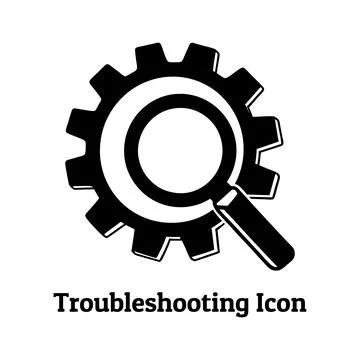 Troubleshooting Icon, Vector art design, Silhouette Stock Illustration