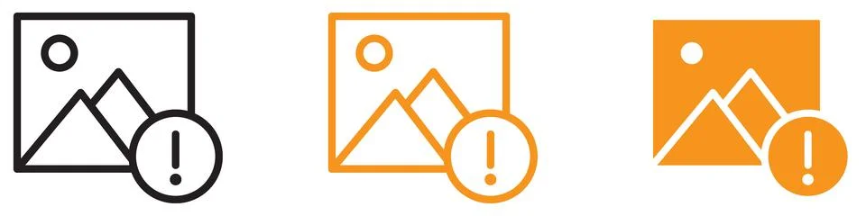 Troubleshooting Image Error Icon for Technology and IT Graphics Essential f.. Stock Illustration