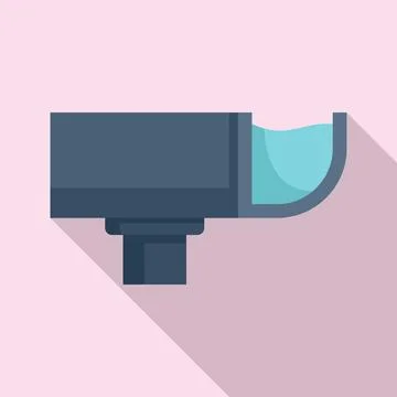Trough gutter icon, flat style Stock Illustration