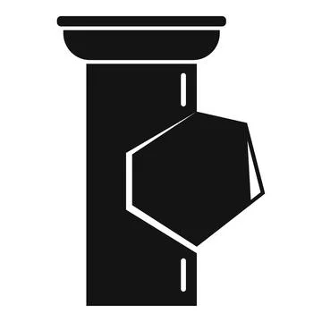 Trough gutter icon, simple style Stock Illustration