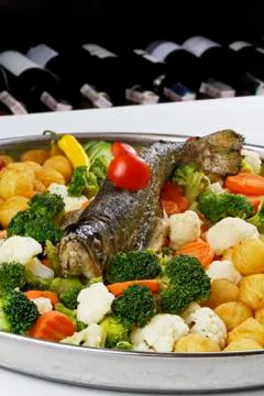 Trout dish Stock Photos