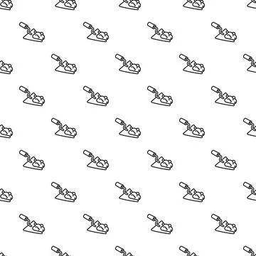 Trowel and cement working pattern background 스톡 일러스트