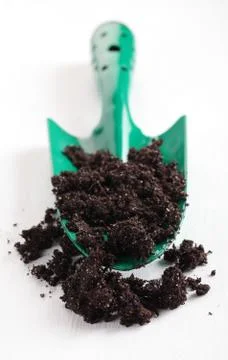Trowel and soil Stock Photos