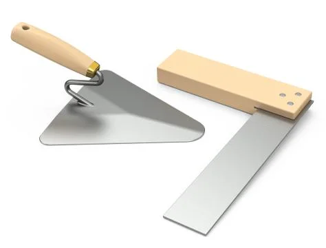 Trowel and square Stock Illustration