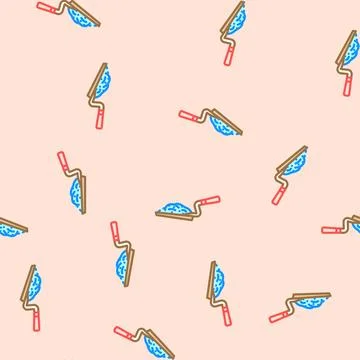 Trowel cement vector seamless pattern Illustrazione stock