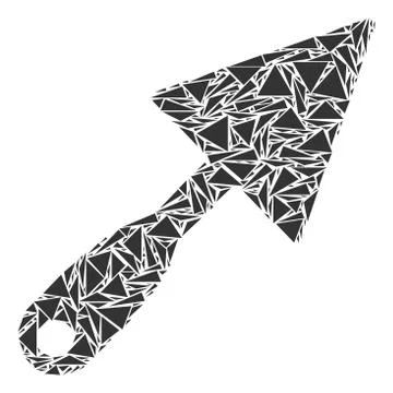 Trowel Collage of Triangles Illustration