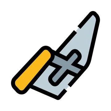 Trowel construction tool for building and masonry work Ilustración de archivo