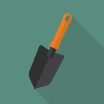 Trowel flat icon Stock Illustration
