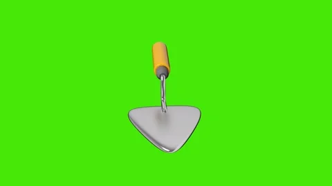 Trowel Hand Tool 3d icon motion Stock Footage 331423894