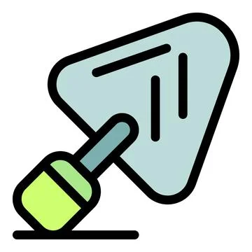 Trowel icon color outline vector Stock Illustration