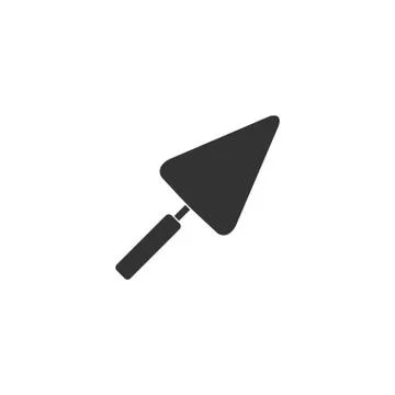 Trowel icon flat Stock Illustration
