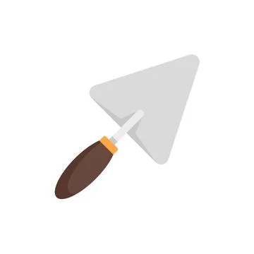 Trowel icon flat isolated vector Stock Illustration