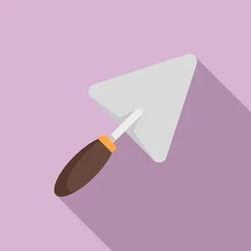 Trowel icon, flat style Stock Illustration