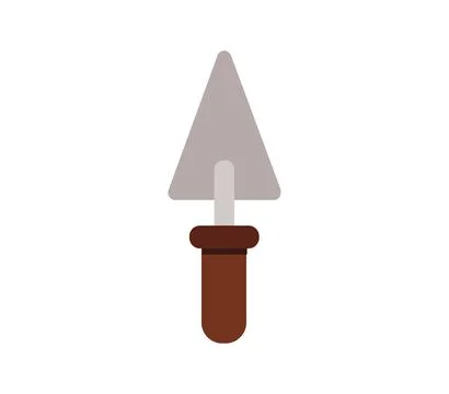 Trowel icon illustrated in vector on white background Stock Illustration
