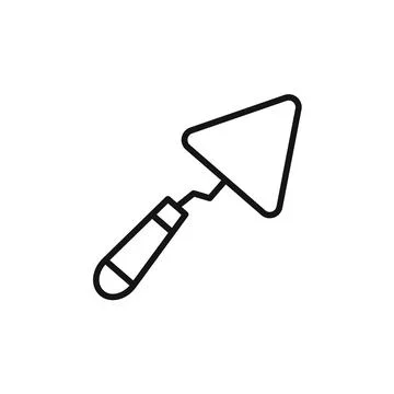 Trowel icon logo sign vector outline Stock Illustration