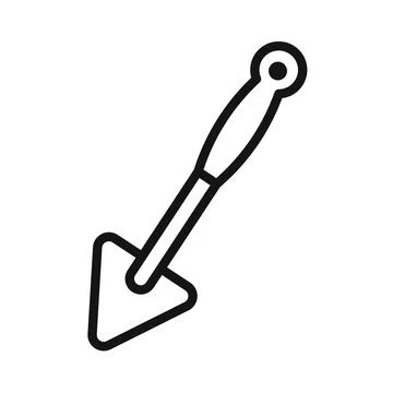 Trowel icon mark in filled style Stock Illustration