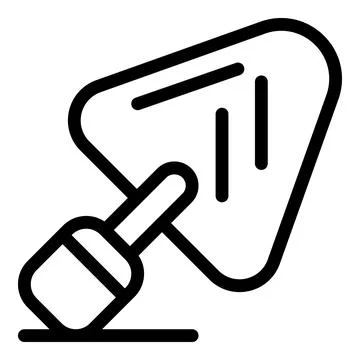 Trowel icon, outline style Stock Illustration