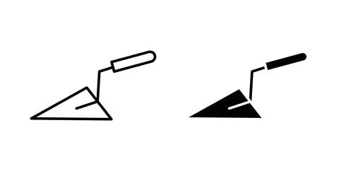 Trowel icon vector art Illustrations Stock Illustration