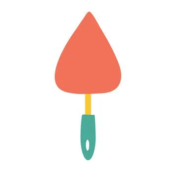 Trowel on an isolated background. construction tools as a design or logo elem Illustrazione stock