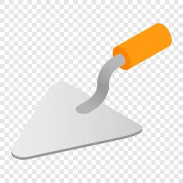 Trowel isometric 3d icon Illustrazione stock