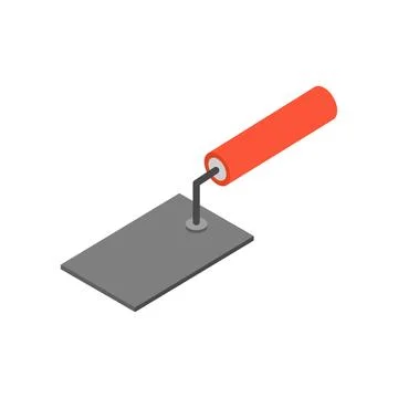 Trowel isometric illustrated Stock Illustration