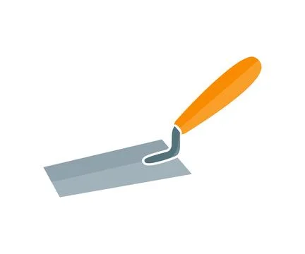 Trowel modern construction tools vector design and illustration. Stock Illustration