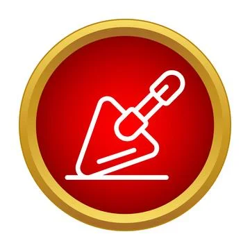 Trowel tool icon representing construction and masonry work Stock Illustration