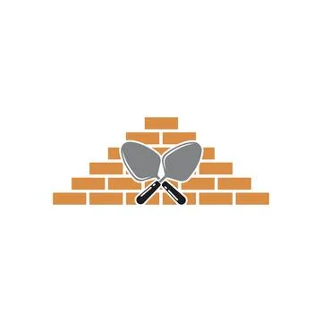 Trowel tool icon  vector of architecture builder design template Illustration
