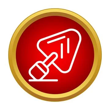 Trowel tool masonry work outline simple icon Stock Illustration