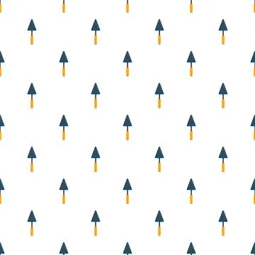 Trowel tool seamless pattern for construction design Stock Illustration