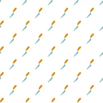 Trowel tool seamless pattern on white background Stock Illustration