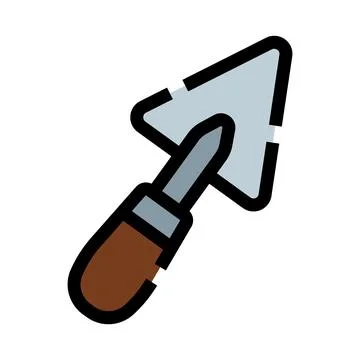 Trowel tool used in construction and gardening イラスト素材