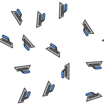 Trowel tool vector seamless pattern 库存插图