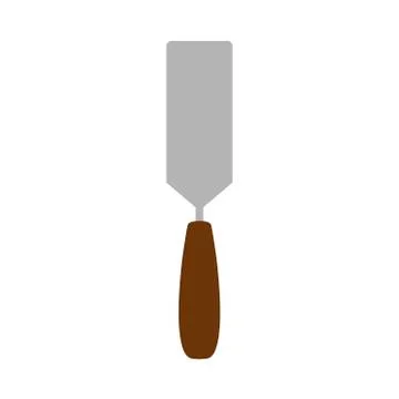 Trowel top view vector icon equipment industry. Flat cement construction maso Stock Illustration