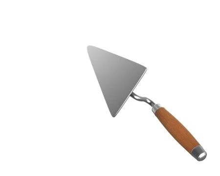 Trowel used as pointer back view Stock Illustration