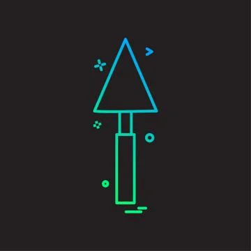 Trowel vector icon design Stock Illustration