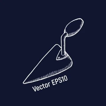 Trowel vector illustration. Stock Illustration