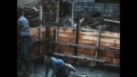 Troweling Concrete 1955 Stock Footage 236515117