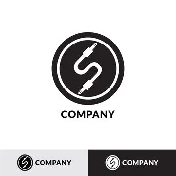 TRS Cable, Jack Audio Logo Concept, Letter S Alapbetic Logo Design Template.. 스톡 일러스트