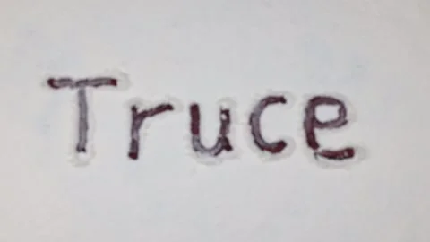 Truce text on white background. Armistice Stock Footage 303547203