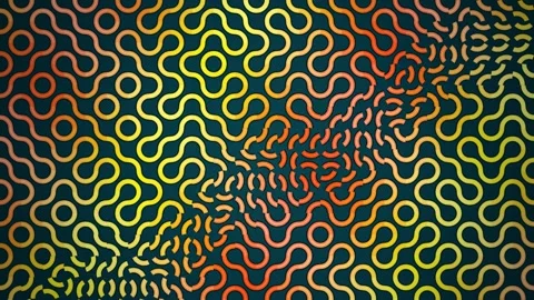 Truchet kinetic tiles geometric pattern loop Stock Footage 347591953